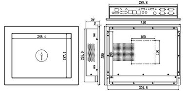 Máy tính bảng 12.1 ", cảm ứng điện trở, Máy tính bảng điều khiển cảm ứng công nghiệp, 2LAN, 4COM, 4USB, IPPC-1203T