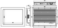 Bảng điều khiển cảm ứng công nghiệp 15 inch PC Màn hình điện trở thiết kế không quạt 2LAN 4COM 4USB