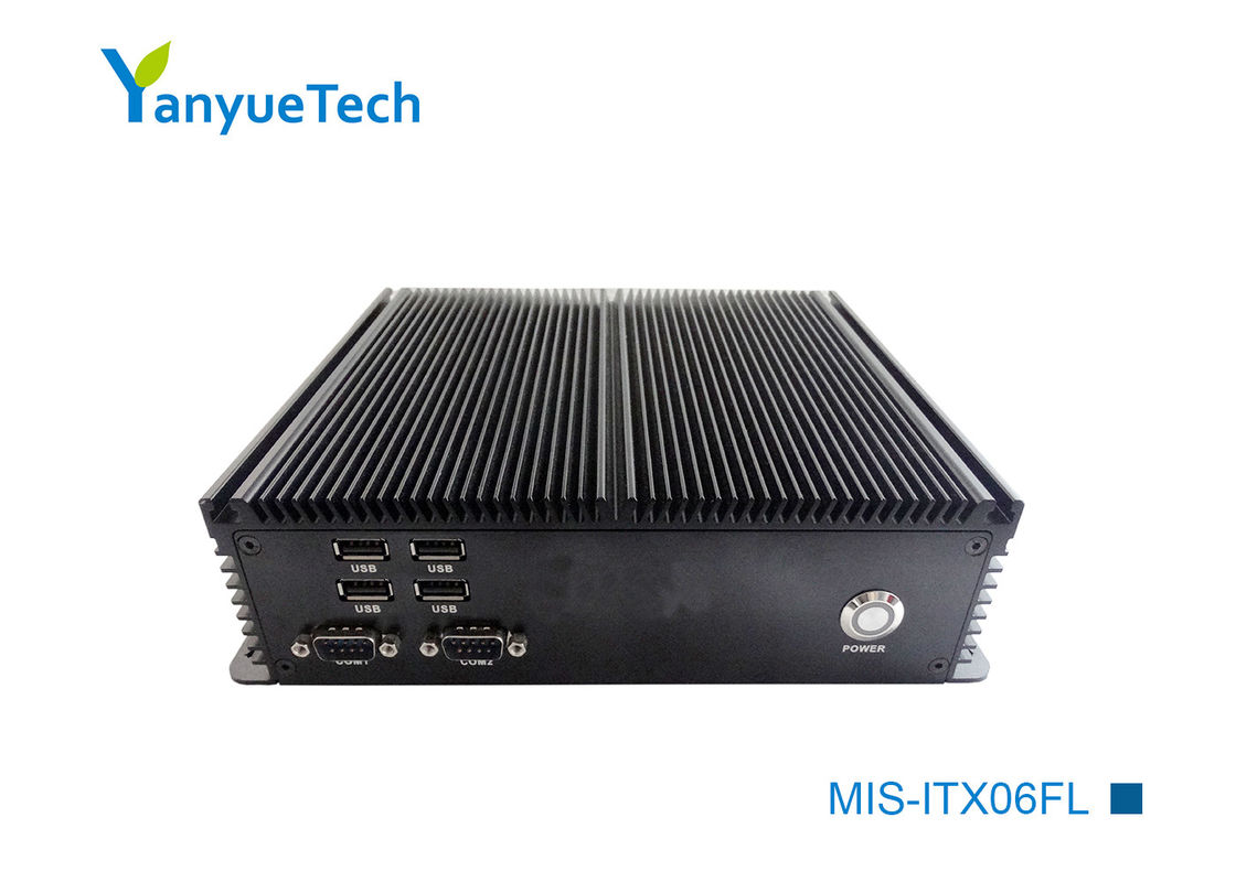 Hộp không quạt nhúng PC Máy tính công nghiệp Thế hệ I3 I5 I7 Dòng U CPU 2LAN 6COM 6USB
